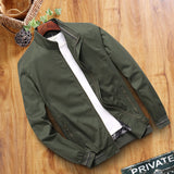 Spring and Autumn Men's Bomber Jacket Casual Men's Outerwear Windbreaker Stand Collar Jacket Men's Workwear Jacket L-6XL