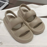 Mid Heels Women's Sandals Platform 2023 Summer Shoes for Female Soft Sole EVA Waterproof Light Weight Beach  Sandalias De Mujer