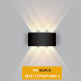 LED Wall Lamp Outdoor Waterproof IP65 Interior Wall Light 4W6W 8W 10W Garden Lights Aluminum Bedroom Living Room Stairs Lighting