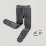 MILANCEL Kids Pants Solid Girls Tights Fur Lining Pantyhose Girl Skinny Leggings