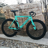 METTLER Track Bike With 70mm Rim Three Spoke Wheel Aluminum Alloy Frame Fork Single Speed 700C Fixed Gear Racing Fixie Bicycle