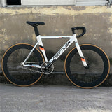 METTLER Track Bike With 70mm Rim Three Spoke Wheel Aluminum Alloy Frame Fork Single Speed 700C Fixed Gear Racing Fixie Bicycle