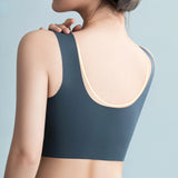 Top Seamless Womens Bras Large Size Top Support Show Small Comfortable No Steel Ring Underwear Yoga Fitness Sleep Vest