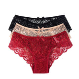 3pcs/Pack! Sexy Women Lace Panties Underwear Lace Briefs S M L XL Women Underwear