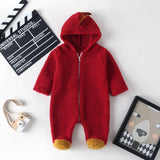 2021 New Cute BABY Newborn Baby Boy Girl Clothes Long Sleeve Hoddies Bear Zipper Baby Romper Clothes Autumn Winter Wear 0-18M