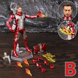 ZD Toys Marvel Iron Man MK1 MK2 MK3 MK4 MK5 MK6 MK7 MK42 MK43 7" Movie Action Figure Iron-Man Mark 1 2 3 4 5 6 7 42 43 Legends