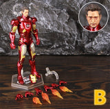 ZD Toys Marvel Iron Man MK1 MK2 MK3 MK4 MK5 MK6 MK7 MK42 MK43 7" Movie Action Figure Iron-Man Mark 1 2 3 4 5 6 7 42 43 Legends