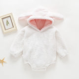 2021 New Cute BABY Newborn Baby Boy Girl Clothes Long Sleeve Hoddies Bear Zipper Baby Romper Clothes Autumn Winter Wear 0-18M
