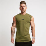 Summer Compression Gym Tank Top Men Cotton Bodybuilding Fitness Sleeveless T Shirt Workout Clothing Mens Sportswear Muscle Vests