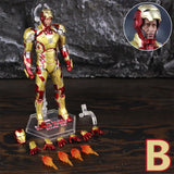 ZD Toys Marvel Iron Man MK1 MK2 MK3 MK4 MK5 MK6 MK7 MK42 MK43 7" Movie Action Figure Iron-Man Mark 1 2 3 4 5 6 7 42 43 Legends