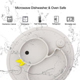 Baby Silicone Plate Set Self-Feeding Antislip Saucer Suction Children's Tableware Silicone Dish for Baby-Led Weaning 9 Months+