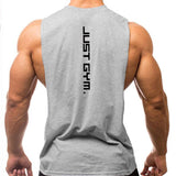 Brand Just Gym Clothing Fitness Mens Sides Cut Off T-shirts Dropped Armholes Bodybuilding Tank Tops Workout Sleeveless Vest