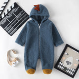 2021 New Cute BABY Newborn Baby Boy Girl Clothes Long Sleeve Hoddies Bear Zipper Baby Romper Clothes Autumn Winter Wear 0-18M
