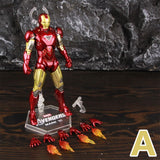ZD Toys Marvel Iron Man MK1 MK2 MK3 MK4 MK5 MK6 MK7 MK42 MK43 7" Movie Action Figure Iron-Man Mark 1 2 3 4 5 6 7 42 43 Legends