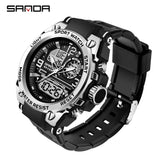 SANDA 2023 Top Brand Men's Watches 5ATM Waterproof Sport Military Wristwatch Quartz Watch for Men Clock Relogio Masculino 6024