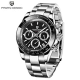 40mm New PAGANI DESIGN Men's Quartz Watches Sapphire Luxury Chronograph Stainless Steel Waterproof Men's Watch Relogio Masculino