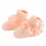 4 Pairs/lot  Spring Summer Newborn Cotton Baby Socks Lace Princess Combed Cotton Socks for Baby Infant Baby Girls Socks 0-2 Year