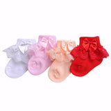 4 Pairs/lot  Spring Summer Newborn Cotton Baby Socks Lace Princess Combed Cotton Socks for Baby Infant Baby Girls Socks 0-2 Year