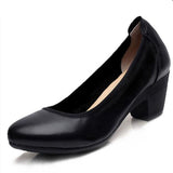 TIMETANG Super Soft & Flexible Pumps Shoes Women OL Pumps Spring Mid Heels Offical Comfortable Shoes Size 34-43 C330