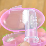 Baby Finger Toothbrush Silicon Toothbrush+Box Children Teeth Clear Soft Silicone Infant Tooth Brush Rubber Cleaning