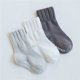 3 Pairs/lot Children's Socks Solid Striped Summer Spring Boy Anti Slip Newborn Baby Socks Cotton Infant Socks For Girls