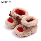 Winter Baby Girls Boys Keep Warm Shoes Muply Christmas Elk First Walkers Anti-slip Newborn Toddler Infant Girl Footwear Shoes