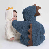 2021 New Cute BABY Newborn Baby Boy Girl Clothes Long Sleeve Hoddies Bear Zipper Baby Romper Clothes Autumn Winter Wear 0-18M