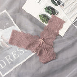 Meet'r Women Sexy Hollow Out Panties Lingerie Low-Waist Temptation Lace Thong Female G-String Transparent Underwear Intimates