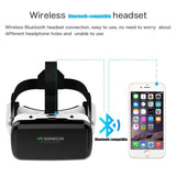 G04BS Wireless VR Glasses 3D Virtual Reality Box Google Cardboard Stereo Mic Headset Helmet for 4.7-7.2" Smartphone+Joystick