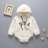 2021 New Cute BABY Newborn Baby Boy Girl Clothes Long Sleeve Hoddies Bear Zipper Baby Romper Clothes Autumn Winter Wear 0-18M
