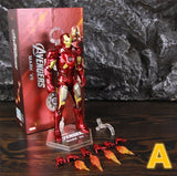 ZD Toys Marvel Iron Man MK1 MK2 MK3 MK4 MK5 MK6 MK7 MK42 MK43 7" Movie Action Figure Iron-Man Mark 1 2 3 4 5 6 7 42 43 Legends