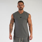 Summer Compression Gym Tank Top Men Cotton Bodybuilding Fitness Sleeveless T Shirt Workout Clothing Mens Sportswear Muscle Vests