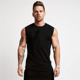 Summer Compression Gym Tank Top Men Cotton Bodybuilding Fitness Sleeveless T Shirt Workout Clothing Mens Sportswear Muscle Vests