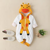 2021 New Cute BABY Newborn Baby Boy Girl Clothes Long Sleeve Hoddies Bear Zipper Baby Romper Clothes Autumn Winter Wear 0-18M