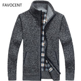 2022 Autumn Winter Men's Sweater Coat Faux Fur Wool Sweater Jackets Men Zipper Knitted Thick Coat Warm Casual Knitwear Cardigan