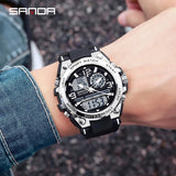 SANDA 2023 Top Brand Men's Watches 5ATM Waterproof Sport Military Wristwatch Quartz Watch for Men Clock Relogio Masculino 6024