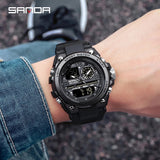 SANDA 2023 Top Brand Men's Watches 5ATM Waterproof Sport Military Wristwatch Quartz Watch for Men Clock Relogio Masculino 6024
