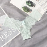 Meet'r Women Sexy Hollow Out Panties Lingerie Low-Waist Temptation Lace Thong Female G-String Transparent Underwear Intimates