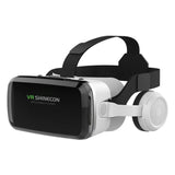 G04BS Wireless VR Glasses 3D Virtual Reality Box Google Cardboard Stereo Mic Headset Helmet for 4.7-7.2" Smartphone+Joystick