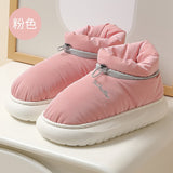 Chunky Women's Snow Boots Warm Down Winter 2022 Waterproof Female Ankle Boot with Fur Non-slip Candy Color Cotton Shoes Woman