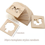 Montessori Kids Drawing Toys 20Pcs Wooden DIY Painting Template Stencils Learning Educational Toys for Children Christmas Gifts