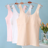 Girls Underwear Kids Cotton Tops 2022 Summer Children Sleeveless Solid Color Camisoles Breathable Undershirts Teenagers Tank Top