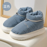 Chunky Women's Snow Boots Warm Down Winter 2022 Waterproof Female Ankle Boot with Fur Non-slip Candy Color Cotton Shoes Woman