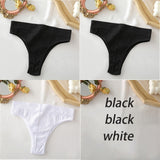 FINETOO Women's Panties Seamless High Waisted Underwear Women Comfortable Panties Women Sexy Underpants For Women 3PCS/Set