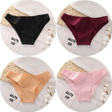 4PCS/Set Women's cotton briefs Sexy Low Waist Female Underpants Elasticity Comfortable Underwear Women's panties Lingerie M-XXL