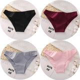 4PCS/Set Women's cotton briefs Sexy Low Waist Female Underpants Elasticity Comfortable Underwear Women's panties Lingerie M-XXL