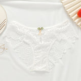CINOON New Panties Women Lace Underwear Sexy Low-Waist Briefs Hollow Out G String Underpant Solid Transparent Female Lingerie