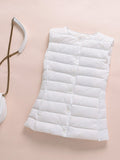 Ultralight Down Vest Women 2022 New Single-breasted Sleeveless Female Duck Down Waistcoat Puffer Feather Padded Warm Jacket