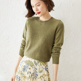 Women's Sweater Autumn Winter O-neck Solid Pullovers Bottoming Shirt Knitwear Long Sleeve Casual Spring Basic Pull Femme Sweater