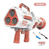 88/69Holes Bubble Gun Automatic Bubbles Machine Rocket Gun Launcher Shape Blower Soap Toys For Kid Bubble Machine Party Supplies